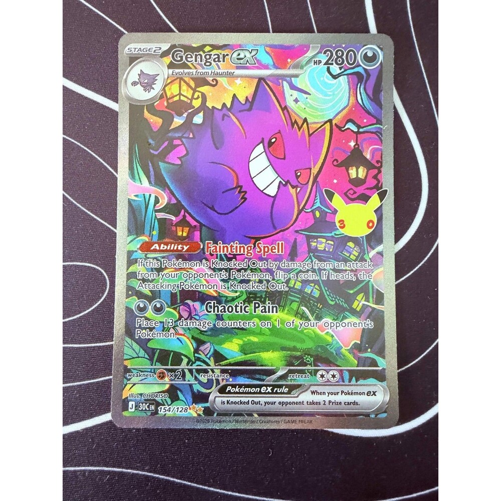 Pokemon TCG: Gengar ex - 30th Celebration 154/128 Special Illustration Rare MINT
